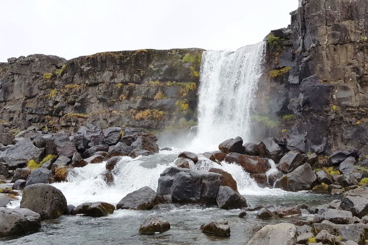 Водопад Öxarárfoss в парке Тингведлир