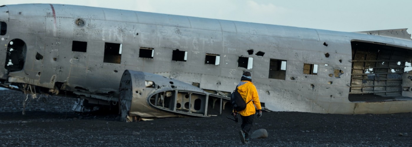 Место крушения самолета DC-3 в Исландии