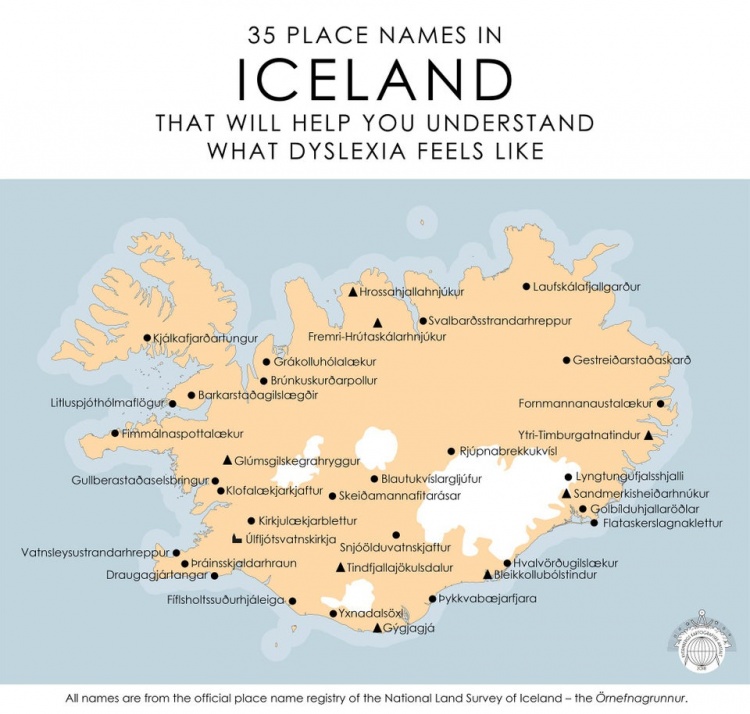 Особенность исландских топонимов