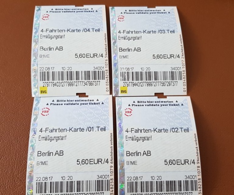 4-Fahrten-Karte билет в Берлине
