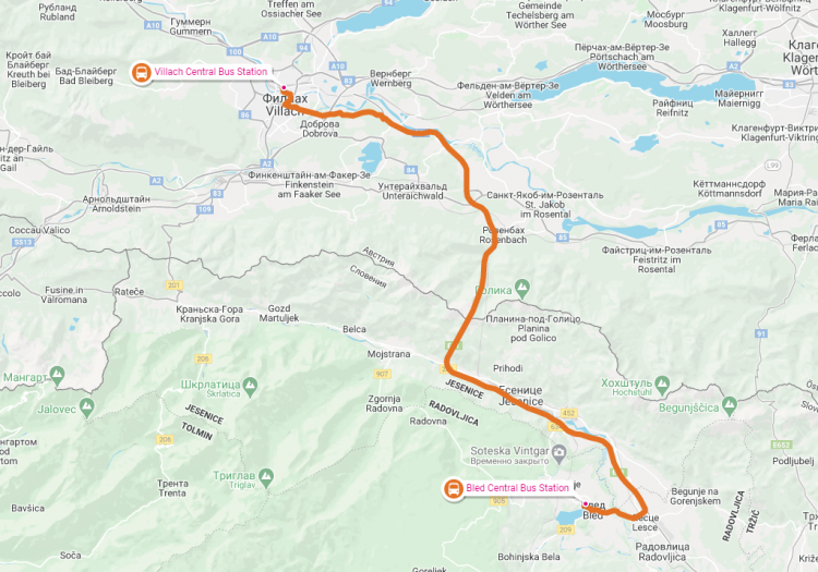Как добраться из Австрии в Блед ,Словения