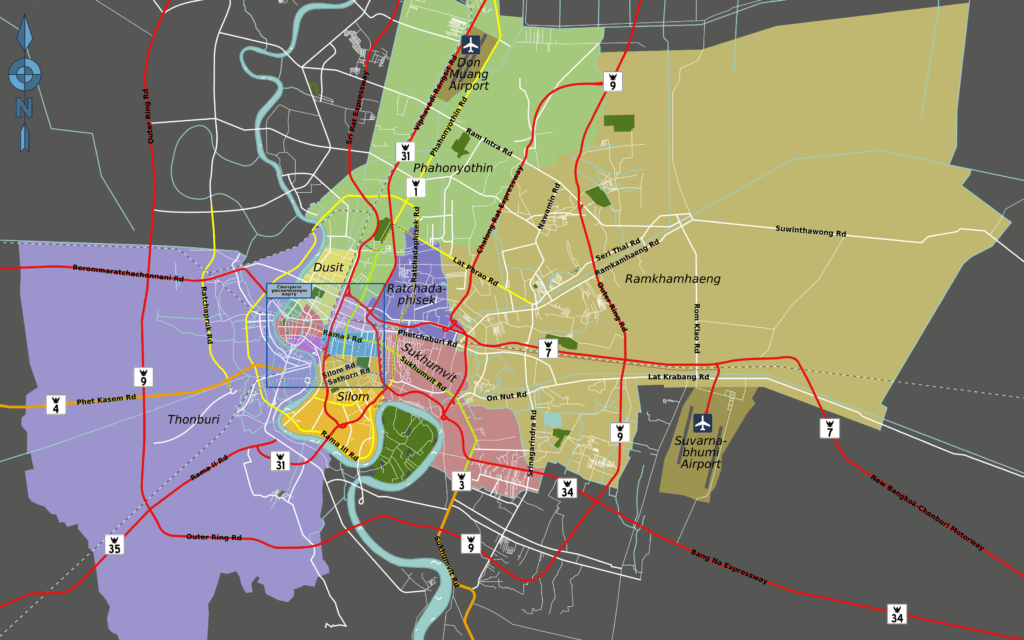 Карта районов Бангкока