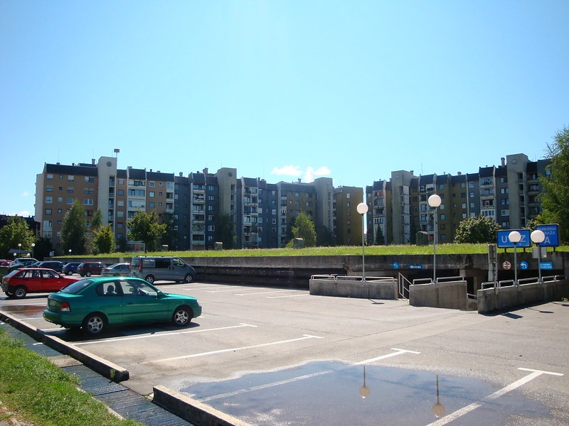 Парковки в городе Крань, Словения