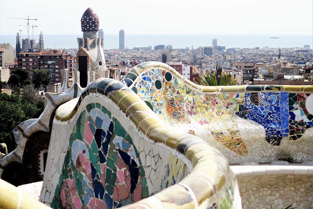 Парк Гуэль Антонио Гауди в Барселоне / Park Guell Park Güell в Барселоне